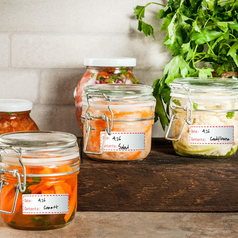 Cuộn Giấy Ghi Chú Nhãn Thực Phẩm Nhà Bếp hạn sử dụng, dán Lọ Gia Vị, Túi Hộp Đựng Đồ Ăn cuộn 125 nhãn