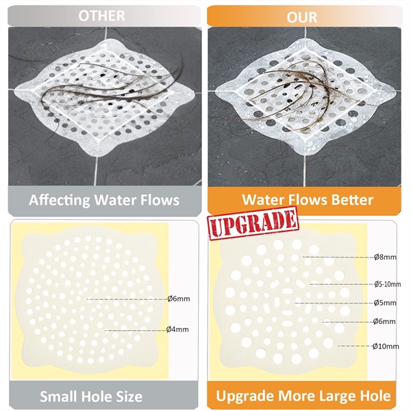 Bộ 10 Miếng Dán Lọc Rác Dùng Một Lần Cho Bồn Rửa Nhà Bếp/Phòng Tắm tiện lợi