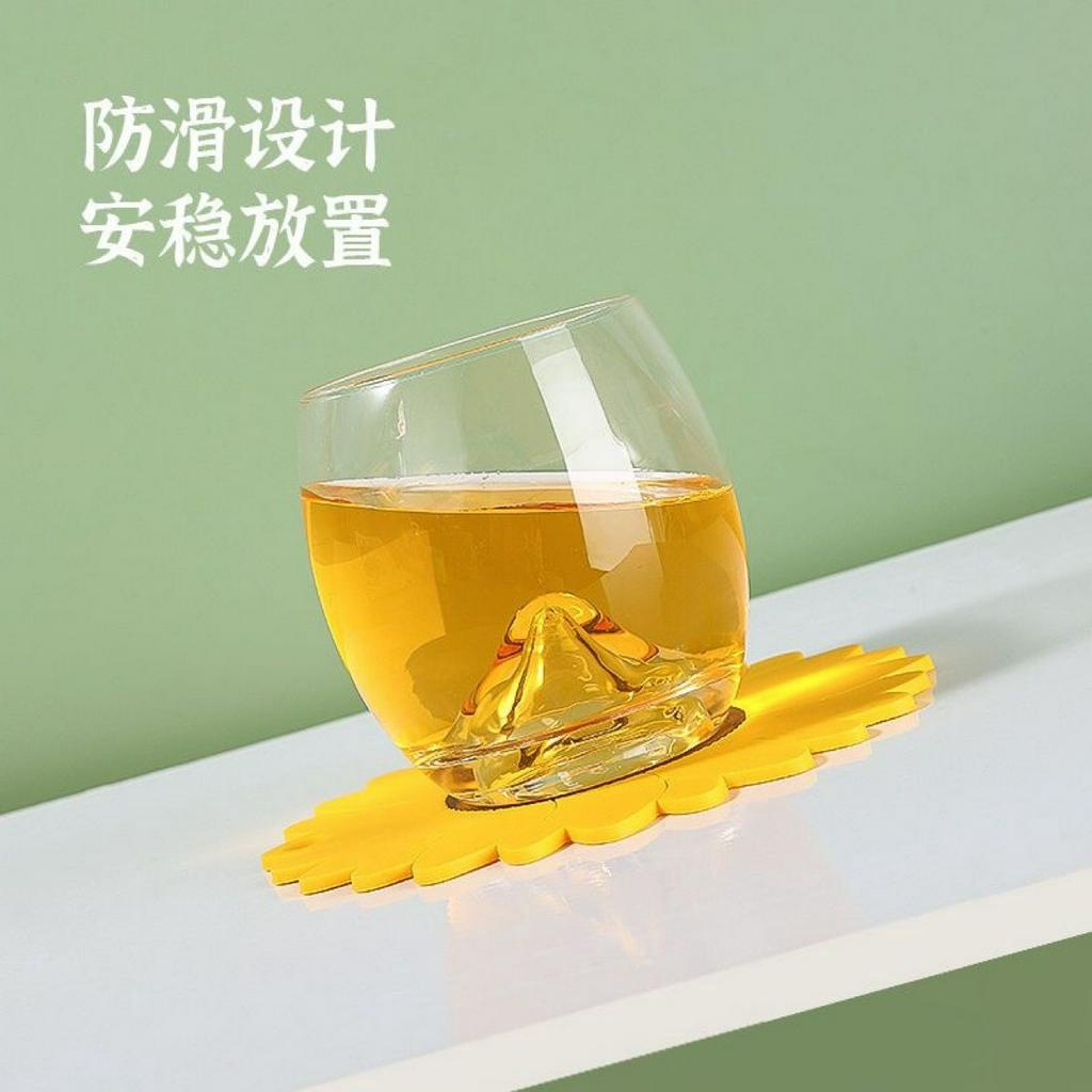 Lót Ly, Lót Nồi Bàn Ăn Silicone cách nhiệt chống thấm HOA HƯỚNG DƯƠNG phong cách Bắc Âu - Ảnh 3