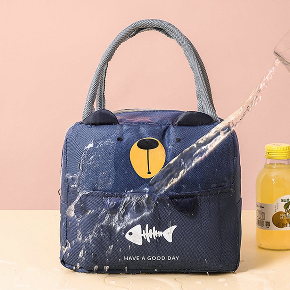Túi đựng đồ ăn GIỮ NHIỆT, CHẤT LIỆU CHỐNG THẤM họa tiết THỎ dễ thương không thấm nước - Ảnh 4