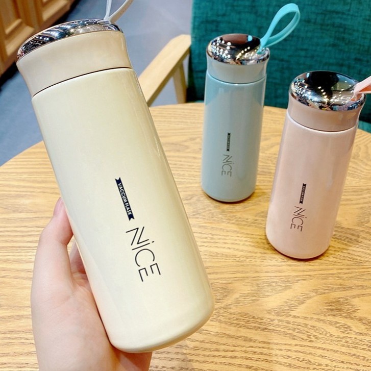 Bình Nước Thủy Tinh 2 Lớp chữ NICE Cách Nhiệt Thời Trang - Ảnh 8
