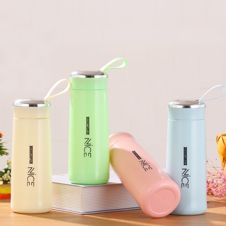 Bình Nước Thủy Tinh 2 Lớp chữ NICE Cách Nhiệt Thời Trang - Ảnh 6