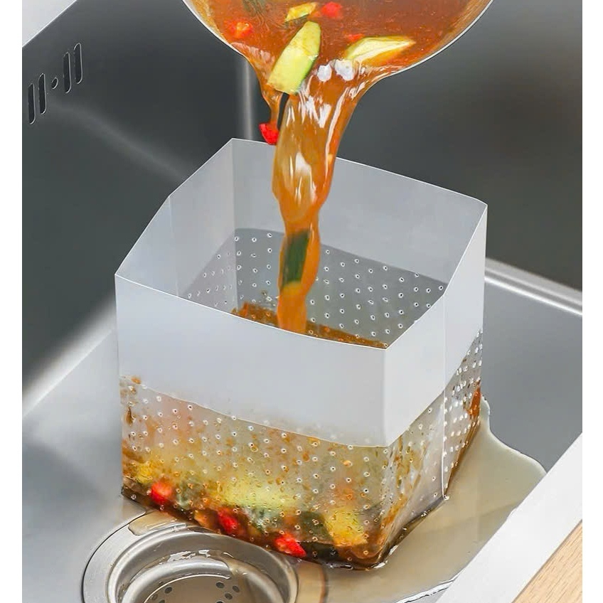 Bịch Túi Lọc Rác Bồn Rửa Chén Có Lỗ Thoát Nước Tiện Dụng 25x19cm (LR03) - Ảnh 9