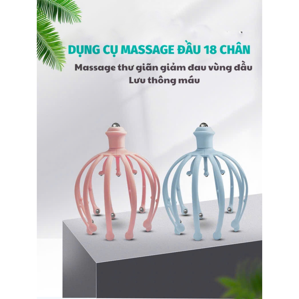 Dụng Cụ Massage Đầu 18 Chân Bi Lăn Đa Hướng, Bi Lăn Mượt Mà Thiết Kế Độc Đáo, Gãi Là Mê - Ảnh 9