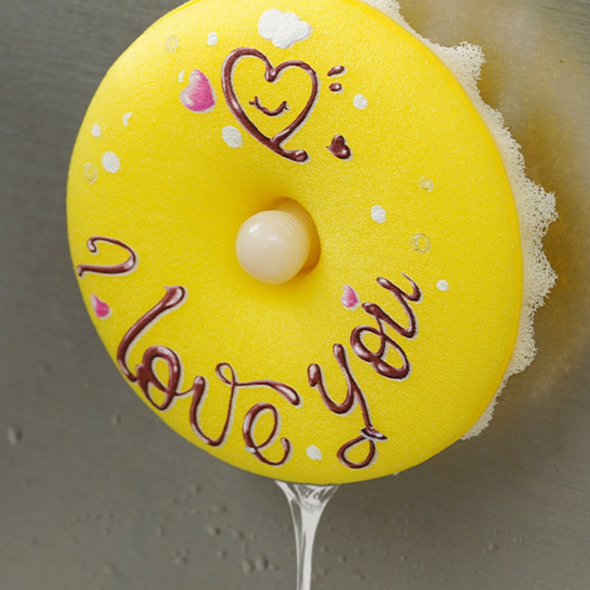 Miếng rửa chén bọt biển (HÌNH BÁNH Donut) rửa chén hình hoạt họa đáng yêu, rửa bát cute - Ảnh 3