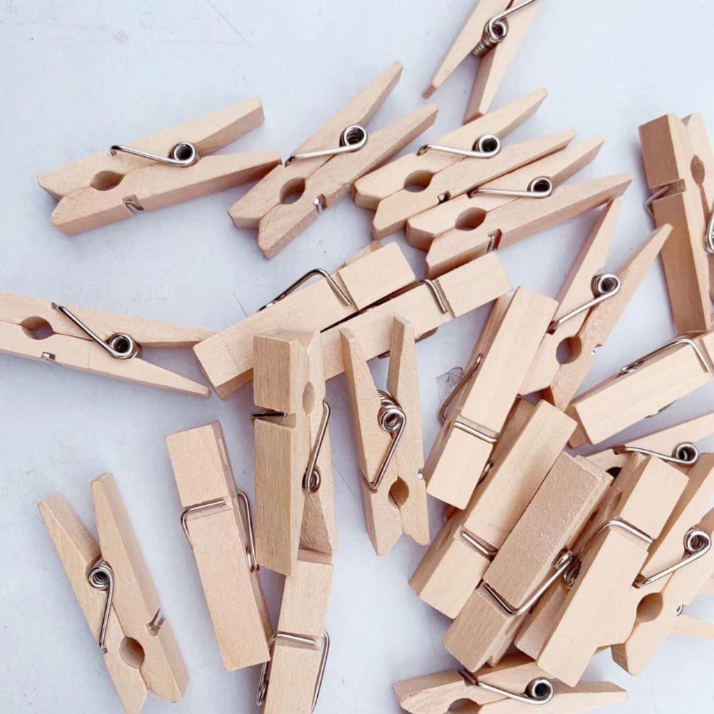 Túi 20 Kẹp Gỗ loại to 6cm Trang Trí, Kẹp Gỗ Treo Ảnh Trang Trí Thủ Công Sáng Tạo - Ảnh 8
