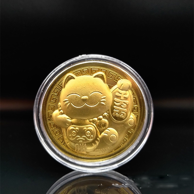 ĐÔNG XU MÈO VÀNG MAY MẮN quà tặng ngày tết may mắn, vật phẩm trang trí phong thuỷ 2024 - Ảnh 6
