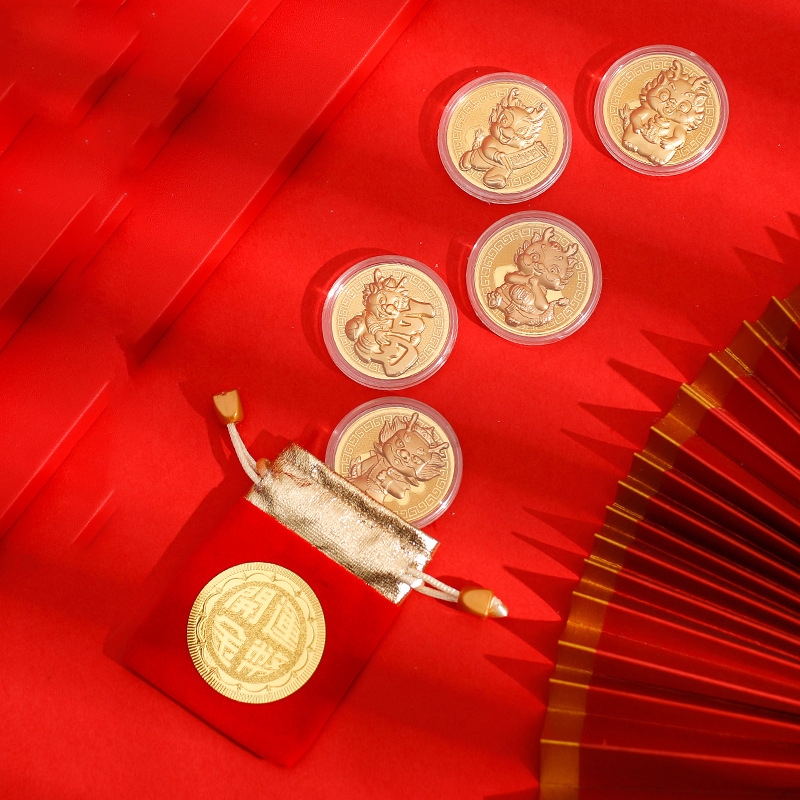 ĐÔNG XU MÈO VÀNG MAY MẮN quà tặng ngày tết may mắn, vật phẩm trang trí phong thuỷ 2024 - Ảnh 4