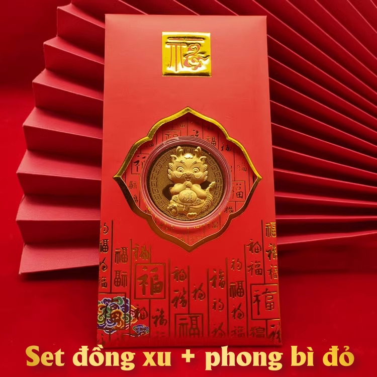 ĐÔNG XU MÈO VÀNG MAY MẮN quà tặng ngày tết may mắn, vật phẩm trang trí phong thuỷ 2024
