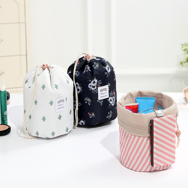 Túi Đựng Mỹ Phẩm Hình Tròn Có Dây Rút Tiện Dụng Cho Du Lịch (DL01) - Ảnh 9