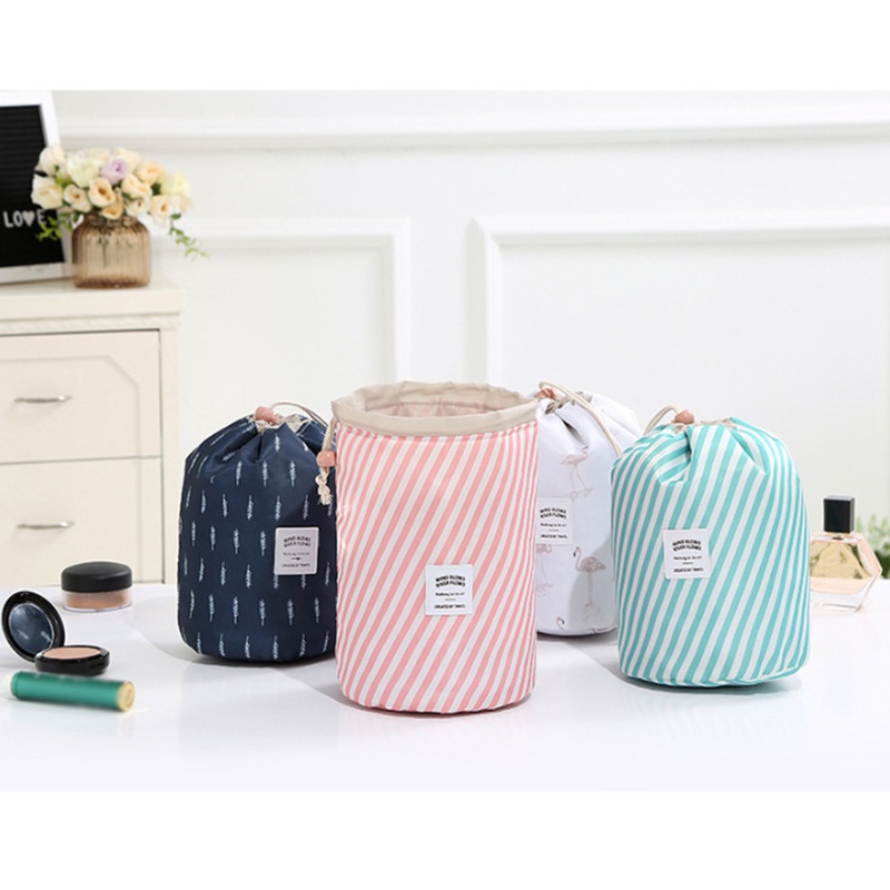 Túi Đựng Mỹ Phẩm Hình Tròn Có Dây Rút Tiện Dụng Cho Du Lịch (DL01) - Ảnh 8