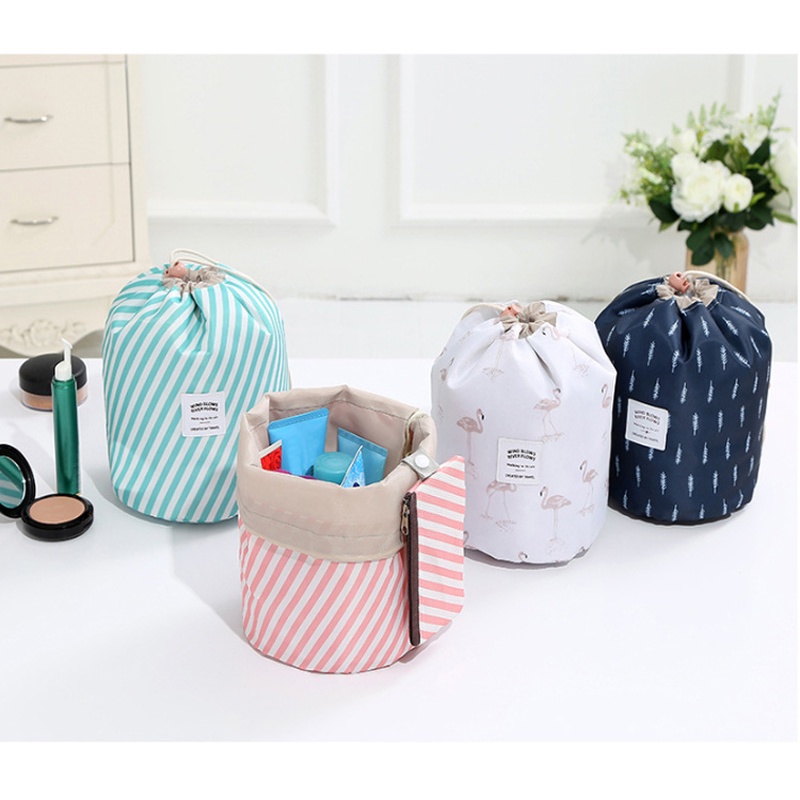 Túi Đựng Mỹ Phẩm Hình Tròn Có Dây Rút Tiện Dụng Cho Du Lịch (DL01) - Ảnh 6