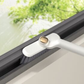 Bàn Chải, Chổi Chà Sàn Nhà Tắm Xoay 360 Độ Đa Chức Năng, Chổi Cọ Sàn Tích Hợp Kẹp Gắp Rác 2 Trong 1. (K34)