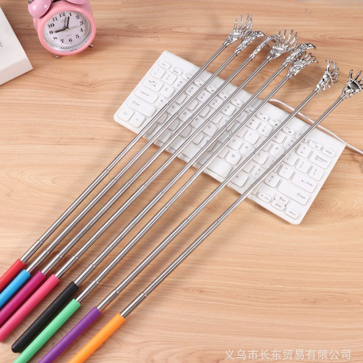 SET 2 Cây Gãi Ngứa Lưng cán bọc nhựa (LU2) - Cây Gãi Lưng Hình Bàn Tay Có thể Tùy Chỉnh Độ Dài Bằng Thép Không Gỉ - Ảnh 2