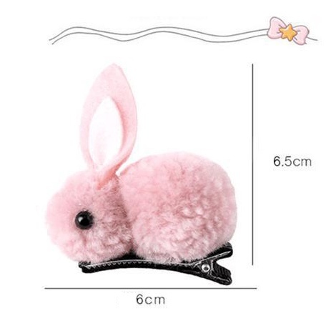 Kẹp Tóc THỎ NHỒI BÔNG đáng yêu xinh xắn phong cách Hàn Quốc - Ảnh 2