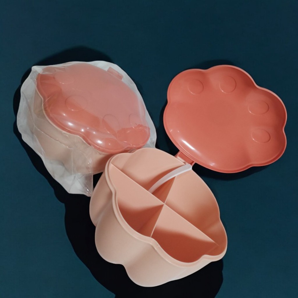 Hộp đựng gia vị 4 ngăn HÌNH CHÂN GẤU dễ thương - Ảnh 2