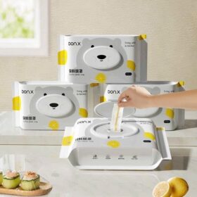 Túi Gấu 100 Màng bọc thực phẩm thế hệ mới dạng rút nắp đậy kín, màng bọc siêu dai (TÚI GẤU NẮP BẬT)