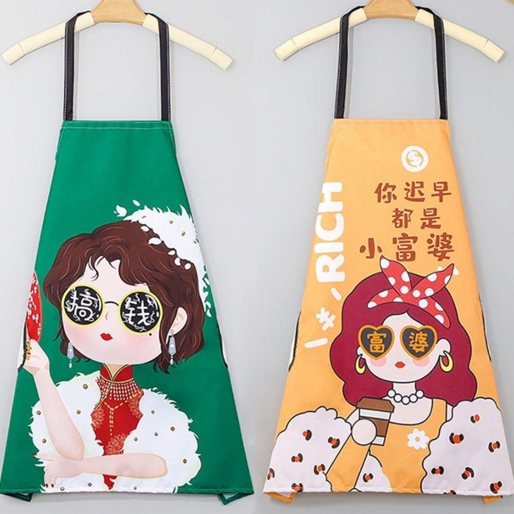 Tạp dề nhà bếp hoạt hình thời trang, tạp dề nấu ăn có túi phong cách tân thời - Ảnh 9