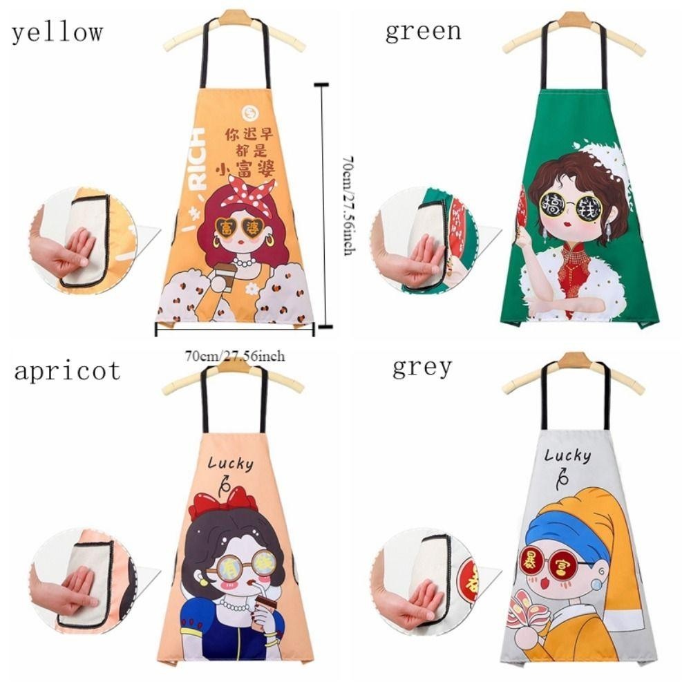 Tạp dề nhà bếp hoạt hình thời trang, tạp dề nấu ăn có túi phong cách tân thời - Ảnh 5