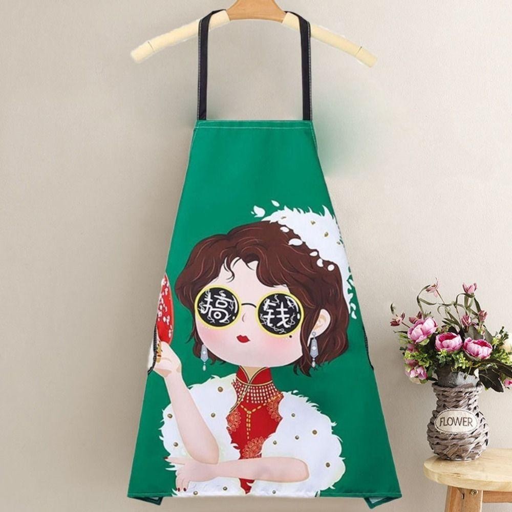 Tạp dề nhà bếp hoạt hình thời trang, tạp dề nấu ăn có túi phong cách tân thời - Ảnh 4