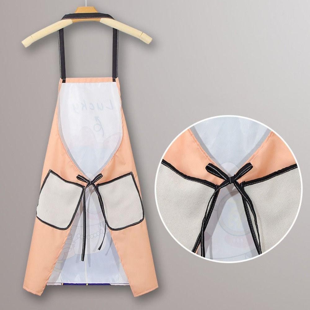 Tạp dề nhà bếp hoạt hình thời trang, tạp dề nấu ăn có túi phong cách tân thời