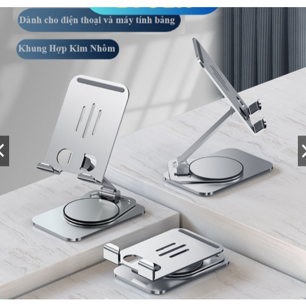 Giá Đỡ Điện Thoại, Máy Tính Bảng HỢP KIM NHÔM Xoay 360, Kệ Để Điện Thoại Xem Phim - Ảnh 9