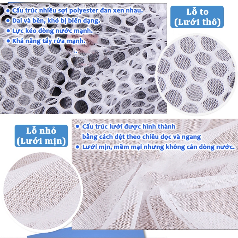 Túi Giặt Dây Rút Vải Lưới Đựng Quần Áo, Đồ Lót - Túi Lưới Giặt Đồ Bảo Quản Quần Áo (49x60) - Ảnh 4