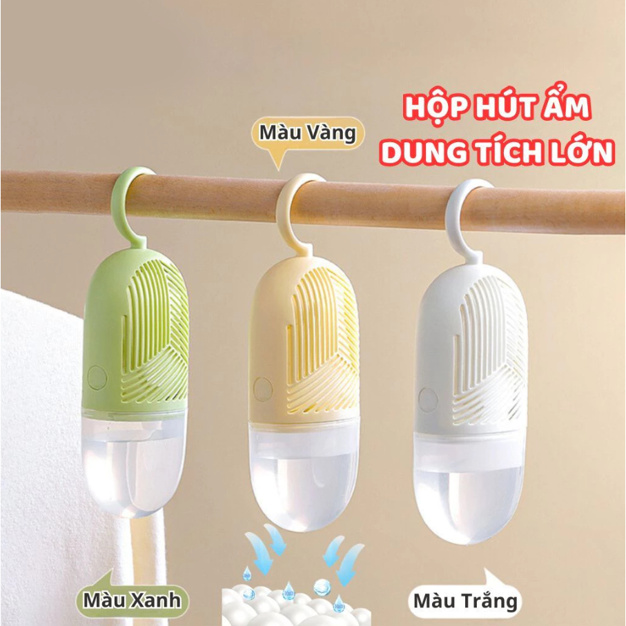 Hộp hút ẩm tủ quần áo dạng lồng chim có móc treo tái sử dụng nhiều lần - Ảnh 9