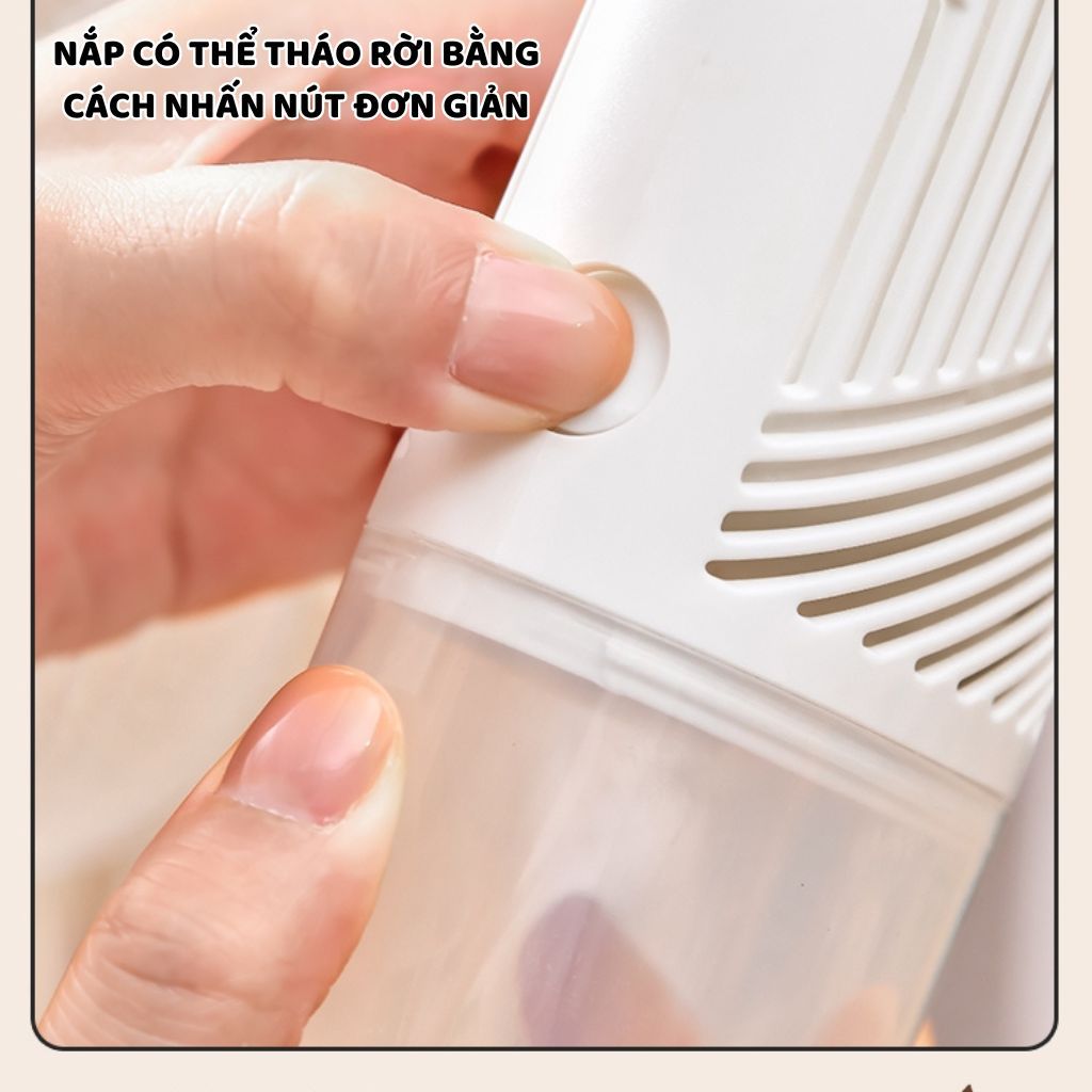 Hộp hút ẩm tủ quần áo dạng lồng chim có móc treo tái sử dụng nhiều lần - Ảnh 3