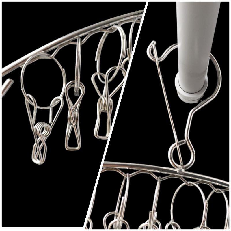 Móc Vuông 20 KẸP Treo Quần Áo Em Bé , Đồ Lót , Tất Vớ dày thiết kế móc khóa chống trượt phơi đồ - Ảnh 4