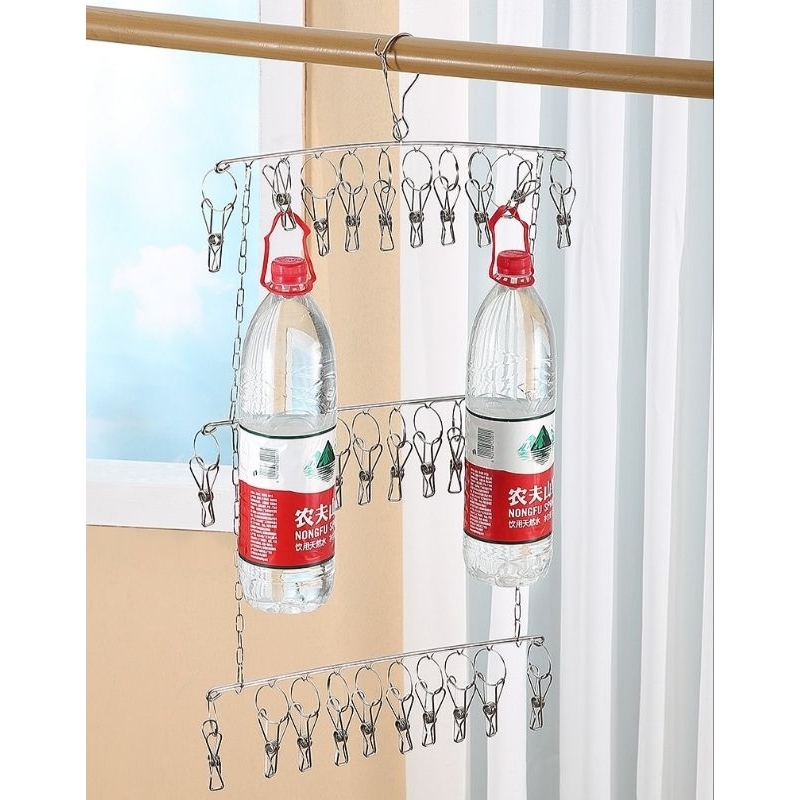 Móc Vuông 20 KẸP Treo Quần Áo Em Bé , Đồ Lót , Tất Vớ dày thiết kế móc khóa chống trượt phơi đồ - Ảnh 3