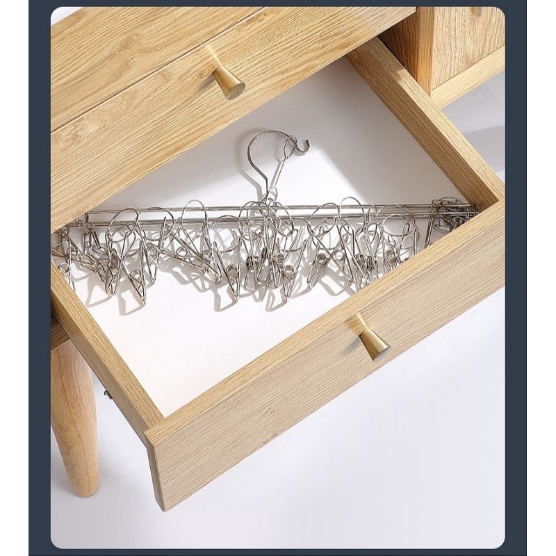 Móc Vuông 20 KẸP Treo Quần Áo Em Bé , Đồ Lót , Tất Vớ dày thiết kế móc khóa chống trượt phơi đồ - Ảnh 2