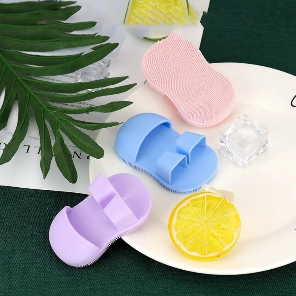 Bàn chải rửa mặt silicon -Bàn chải tẩy tế bào chết làm sạch lỗ chân lông nhỏ gọn (M77) - Ảnh 5