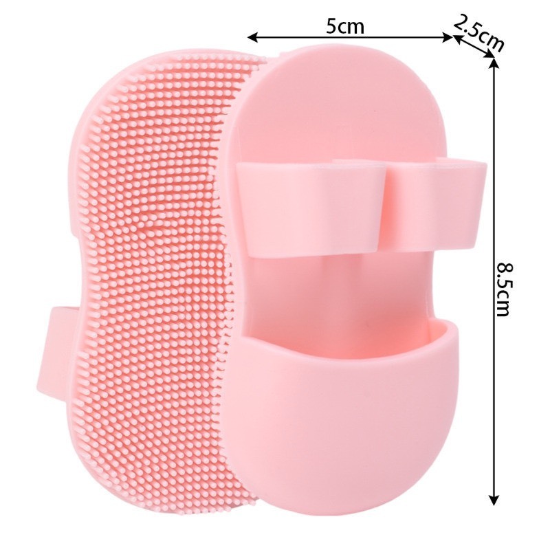 Bàn chải rửa mặt silicon -Bàn chải tẩy tế bào chết làm sạch lỗ chân lông nhỏ gọn (M77)