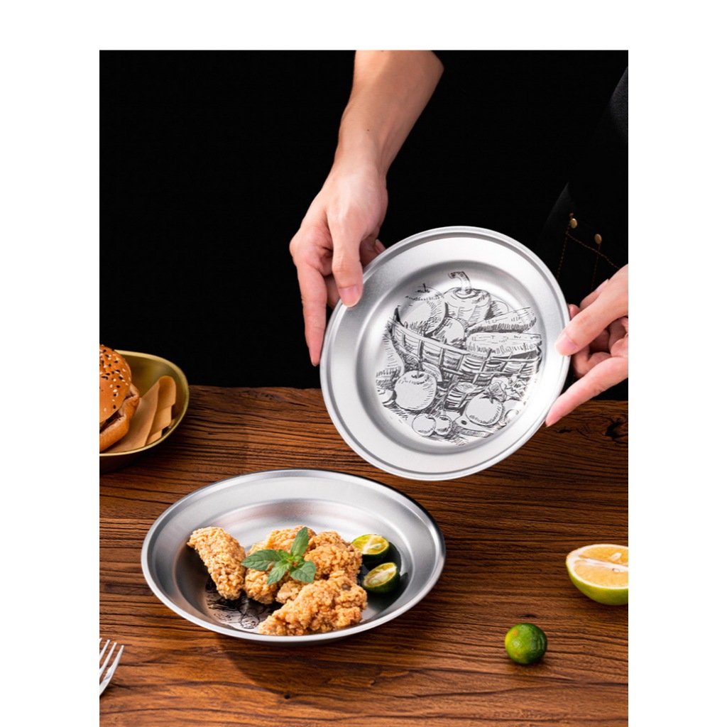 KHAY ĐĨA TRÒN RETRO cổ điên Bắc Âu Sang Trọng, Đựng Bánh Kẹo Trang Trí Bàn Ăn - Ảnh 8