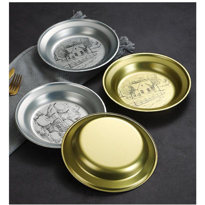 KHAY ĐĨA TRÒN RETRO cổ điên Bắc Âu Sang Trọng, Đựng Bánh Kẹo Trang Trí Bàn Ăn - Ảnh 3