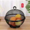 Bộ rổ lưới kèm lồng bàn 27cm đựng hoa quả có nắp đậy , RỔ LƯỚI LỒNG BÀN THÉP