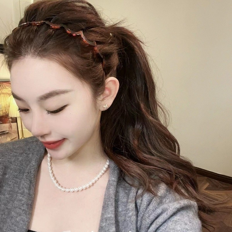 Cài Tóc Sóng Rộng Vành HÀM CÁ MẬP màu trong suốt tiện lợi khi trang điểm - Ảnh 7