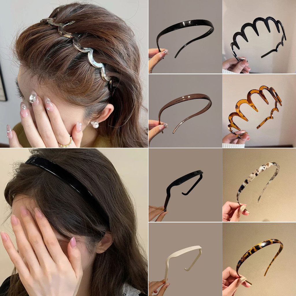 Cài Tóc Sóng Rộng Vành HÀM CÁ MẬP màu trong suốt tiện lợi khi trang điểm - Ảnh 5