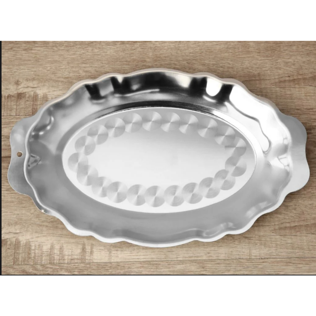 Dĩa Hột Xoài Inox Dĩa bò né, Đĩa hấp cá Cao Cấp - Ảnh 4