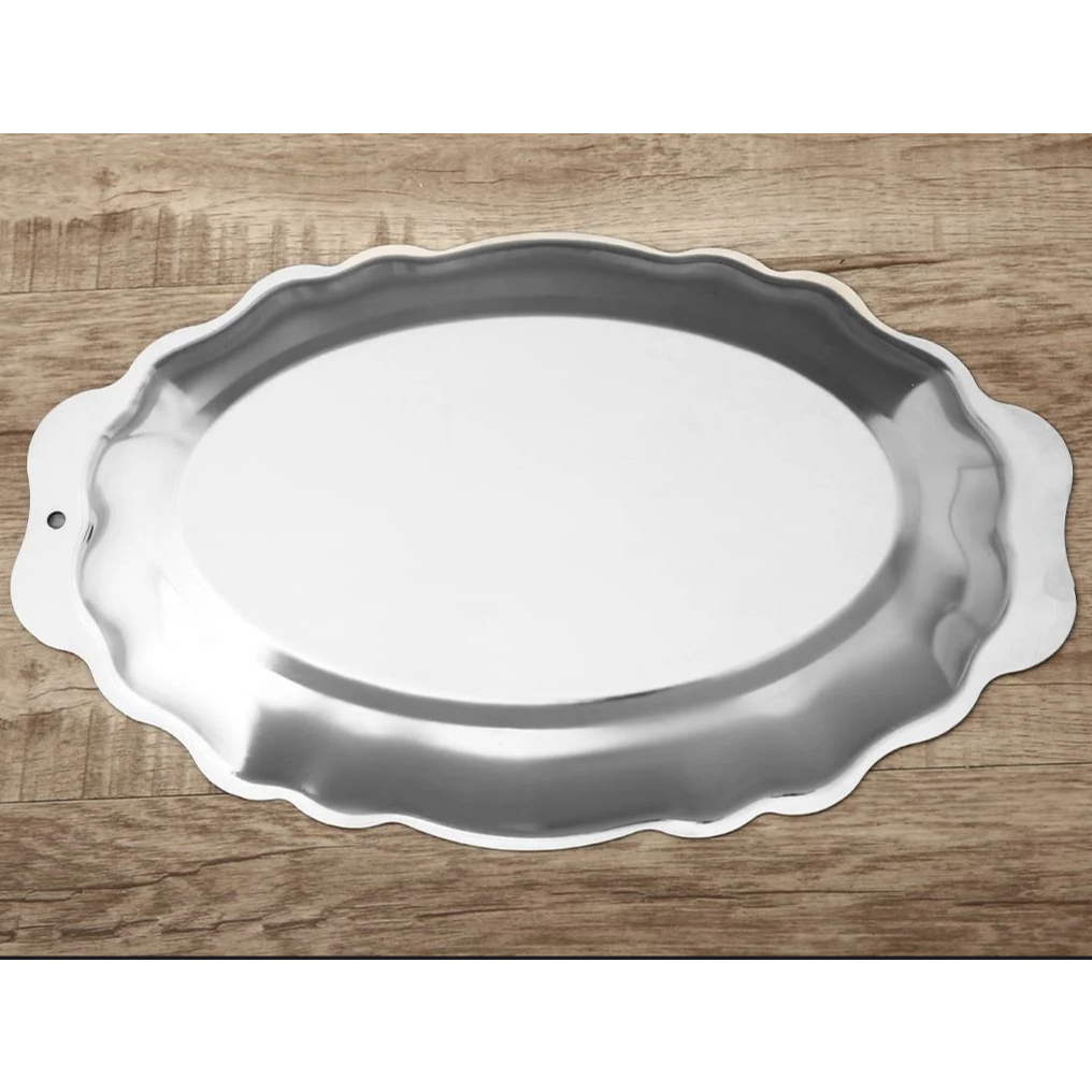 Dĩa Hột Xoài Inox Dĩa bò né, Đĩa hấp cá Cao Cấp - Ảnh 2