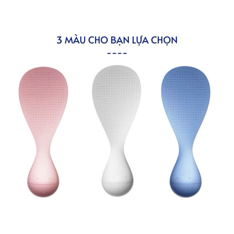 Muôi Xới Cơm Vá Cơm Lật Đặt Đứng Chống Dính – Không Dính Cơm, Để Đứng Tiện Lợi - Ảnh 2
