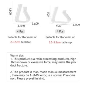COMBO 4 Móc Kẹp Khăn Trải Bàn Cố Định Ngay Ngắn Trong Suốt Tiện Lợi