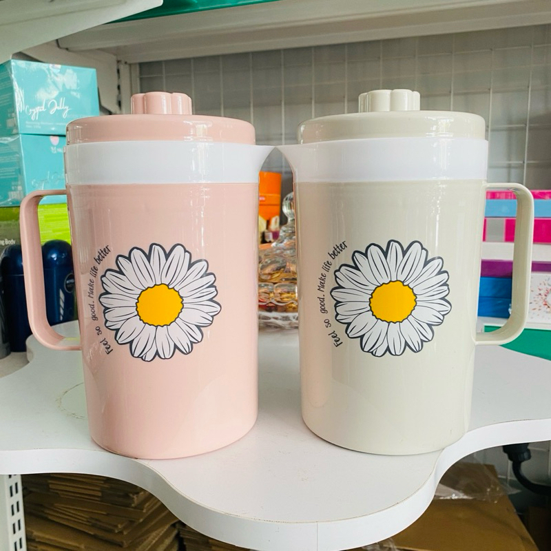 Ca Đá Giữ Nhiệt MÙA HÈ HOA CÚC 1L nhựa cao cấp màu trang nhã Tân Lập Thành - Ảnh 2