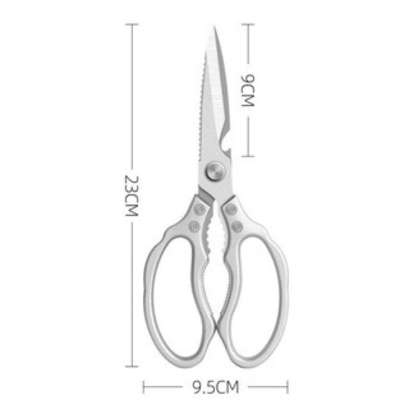 KÉO HỘP KIM NHÔM ĐA NĂNG 23cm khui nắp chai, đánh vảy, kẹp càng cua, trợ lực cắt tiện dụng - Ảnh 5