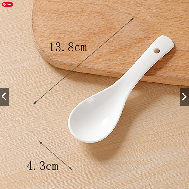 SET 2 MUỖNG GỐM SỨ TRẮNG NGÀ - DÙNG CHO NHÀ HÀNG, QUÁN ĂN, GIA ĐÌNH 4.3x13.8 - Ảnh 7