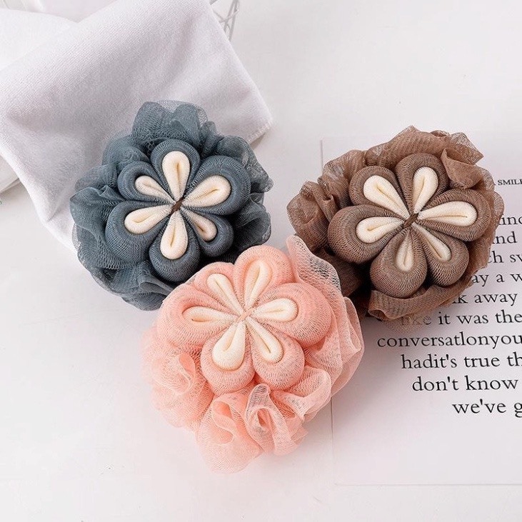 Bông tắm tạo bọt HOA MAI 6 CÁNH, bông tắm siêu sạch, tẩy tế bào chết - Ảnh 5