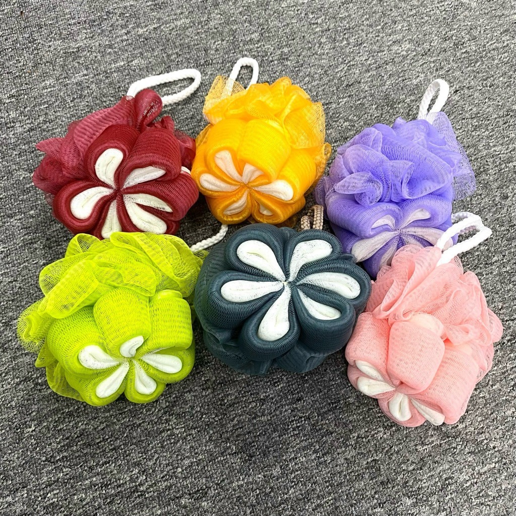 Bông tắm tạo bọt HOA MAI 6 CÁNH, bông tắm siêu sạch, tẩy tế bào chết - Ảnh 2