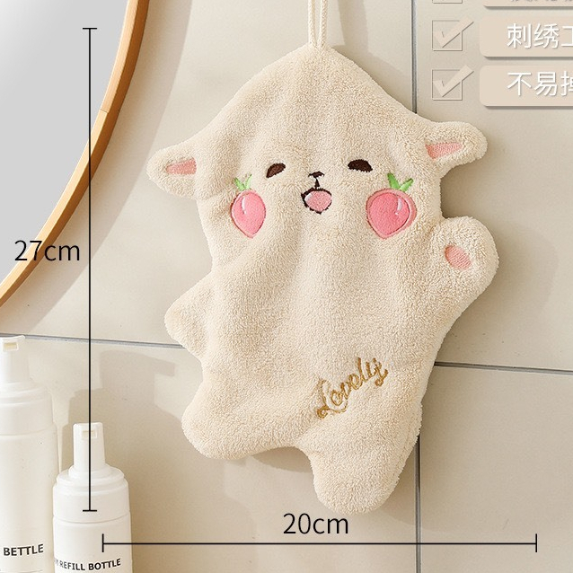 Khăn lau tay 2 lớp thấm hút cực tốt hình MÈO MÁ HỒNG siêu kute - Ảnh 3