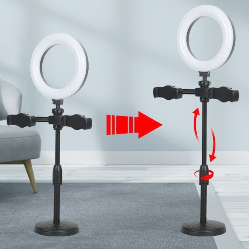 Đèn livestream để bàn có hai kẹp điện thoại 3 chế độ màu điều chỉnh ánh sáng hỗ trợ bán hàng+quay video+học tập - Ảnh 4